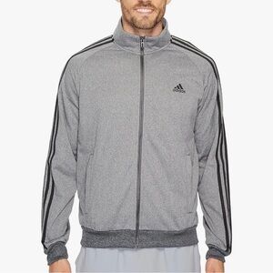 Adidas Essentials 3-Stripes Dark Gray Men’s Training Running Sweatshirt Jacket M